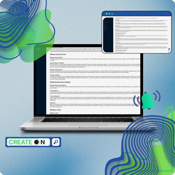 Effortless, Scalable, and Affordable Content Creation with Create-On